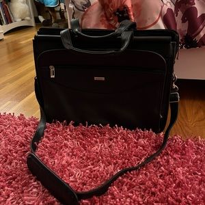 Leather like black briefcase/ laptop case